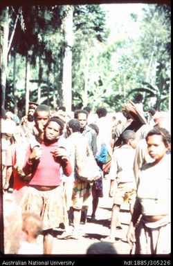 People gathered at market