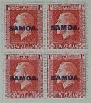 Stamps: New Zealand - Samoa One Shilling