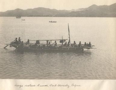 Large native canoe, Port Moresby, Papua New Guinea.