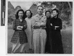 Fr. J.E. Fitzgerald with four women from Wuzhou, China, 1948