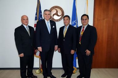 Secretary Ray LaHood with Governor of Guam, Felix J. Perez Camacho [DOT headquarters]