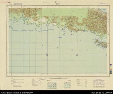 Papua New Guinea, Southern New Guinea, Abau, 4 Mile Strategic series, Sheet 1698, 1945, 1:253 440