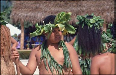 Young people wearing traditional costume