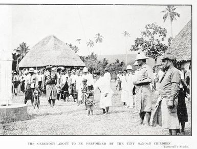 The Ceremony About To Be Performed by the Tiny Samoan Children