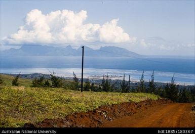 Tahiti - Papeete airfield from Fare Rau Ape + Moorea