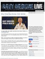 Why I Chose Navy Nursing: Cmdr. Benfield