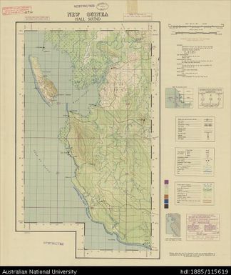 Papua New Guinea, Southern New Guinea, Hall Sound, 1 Inch series, Sheet 1676, 1945, 1:63 360