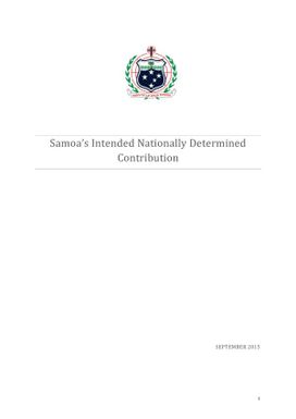 Samoa Intended Nationally Determined Contribution