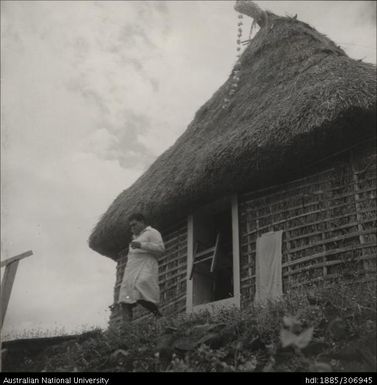 Man walking from house