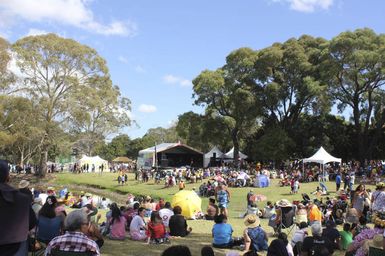 Cook Islands stage, Pasifika Festival.