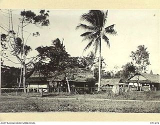 LAE, NEW GUINEA. 1944-03-25. ONE OF ADJOINING PHOTOGRAPHS SHOWING THE INTELLIGENCE BRANCH, G BRANCH, CAMP COMMANDANT'S CLERK'S OFFICE, CAMP COMMANDANT'S OFFICE, ASSISTANT ADJUTANT AND QUARTER ..