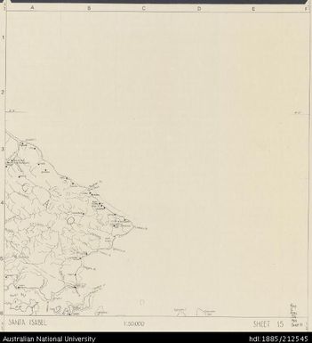 Solomon Islands, Sketch Map of Santa Isabel, Sheet 15, 1968, 1:50 000