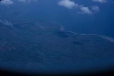 [Aerial view of Vanuatu coastline]