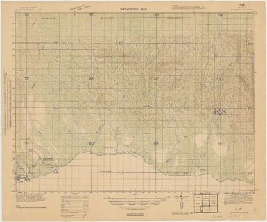 Provisional map, northeast New Guinea: Lae (Sheet Lae)