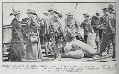 German subjects of Samoa under arrest