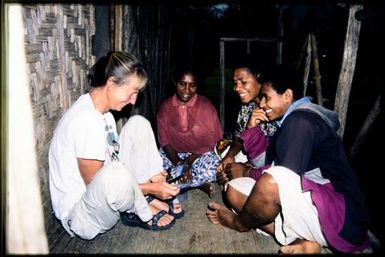 Viv Whitaker with 3 women