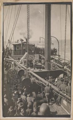 Australian troops from the Australian Naval and Military Expeditionary Force on board HMAS Berrima, 1914, 2