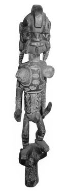 ["Sacred anthropomorphic figure, New Ireland, Papua New Guinea."]