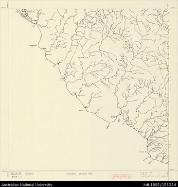 Solomon Islands, Malaita, Ndorio, Series: Sketch, Sheet 7, 1966-1967, 1:50 000