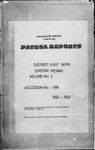 Patrol Reports. East Sepik District, Wewak, 1949 - 1953