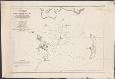 Océan Pacifique Sud, Ile Uvea. levé en 1872 d'après les ordres de Mr. le C.A. de Lapellin par Mr. A. Pailhès Enseigne de Vaisseau à bord du vaudreuil commandé par Mr. A. Lefèvre, Capne. de Frégate / Dépôt des cartes et plans de la marine 1875 ; gravé par E. Morieu