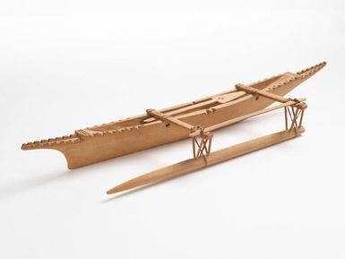 Model paopao (dugout outrigger canoe)