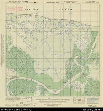 Papua New Guinea, Northeast New Guinea, Sepik East, Provisional map, Sheet A55/13, 1943, 1:63 360