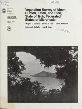 Vegetation survey of Moen, Dublon, Fefan, and Elen, State of Truk, Federated States of Micronesia