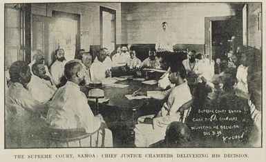 The Supreme Court, Samoa: Chief Justice Chambers delivering his decision