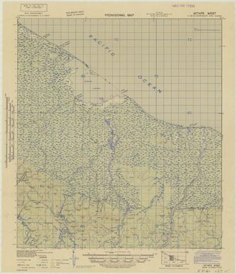 Provisional map, northeast New Guinea: Aitape West (Sheet Aitape West)