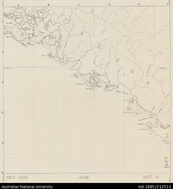 Solomon Islands, Sketch Map of Santa Isabel, Sheet 6, 1968, 1:50 000