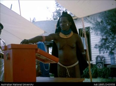 Voting at the election