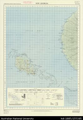 Solomon Islands, British Solomon Islands Protectorate, New Georgia, Series: X711, Sheet 8-156-4, 1968, 1:50 000