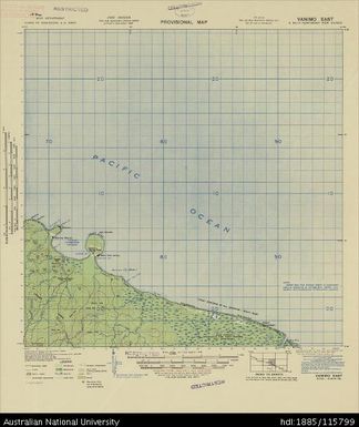 Papua New Guinea, Northeast New Guinea, Vanimo East, Provisional map, Sheet A54/11, 1457, 1944, 1:63 360