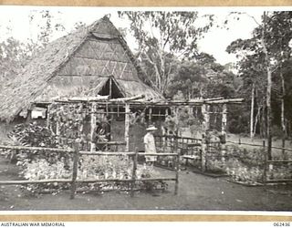 THORPVILLE, NEW GUINEA. 1943-12-08. STAFF SLEEPING QUARTERS AND SURROUNDING GARDEN AT THE 113TH AUSTRALIAN CONVALESCENT DEPOT