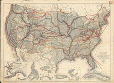 The United States, Showing Routes of Principal Explorers and Early Roads and Highways, from Data Prepared by Frank Bond 1908