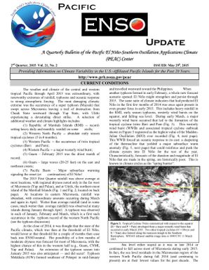 Pacific ENSO update - providing information on climate variability in the US affiliated Pacific Islands for the past 20 years No. 2 Vol. 21