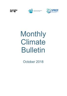 COSPPac Monthly Climate Bulletin, October 2018.