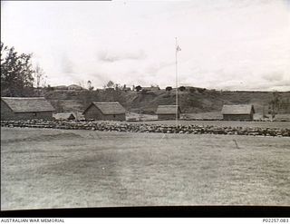 Garoka, New Guinea, 1945-11. The RAAF Aircrew Rest Camp known as 'Lamana', meaning 'Eternal Springs', which is located in the highlands at an altitude of 5,000 feet. At centre (right), the RAAF ..