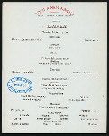 DINNER [held by] TOYO KISEN KAISHA [at] EN ROUTE ABOARD HONG KONG MARU (SS)