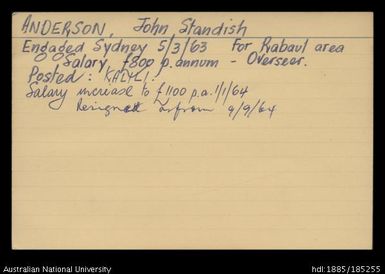 Anderson, John Standish