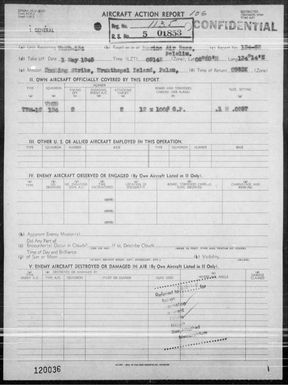 VMTB-134 - ACA reps nos 62/65 - Bombing & strafing targets in the Palau Is on 5/1/45