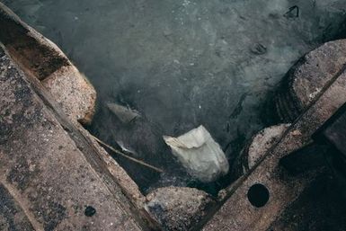 Rubbish in water, Nukunonu, Tokelau