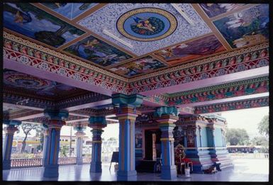 Painted interior of Arulmigu Sri Siva Subrahmanya Swami Temple, Nadi