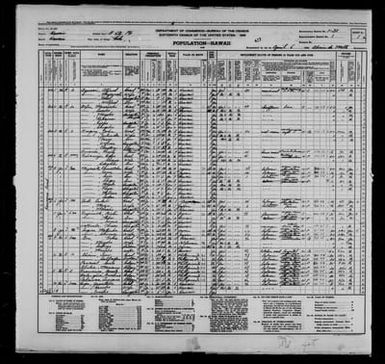 1940 Census Population Schedules - Hawaii - Hawaii County - ED 1-35