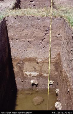 SAD/VII, West face with levelling staff