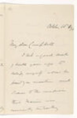 Letter from Thomas Henry Huxley to Lewis Campbell, October 10, 1894