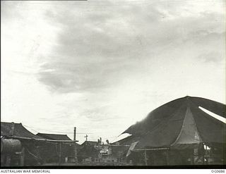 NADZAB, NEW GUINEA. C. 1944-02. SUNSET OVER THE CAMP OF NO. 24 (VULTEE VENGEANCE) SQUADRON RAAF