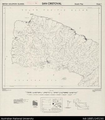 Solomon Islands, British Solomon Islands, San Cristoval, Series: X714 (Sketch), Sheet 1, 1958, 1:50 000