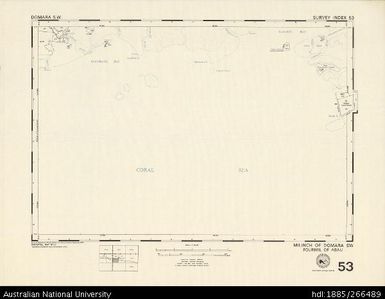 Papua New Guinea, Domara SW, Survey Index 53, 1:50 000, 1972